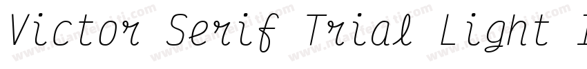 Victor Serif Trial Light Italic字体转换